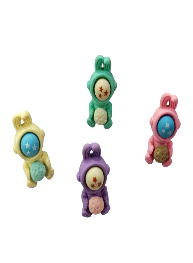 QIPS Planet Rabbit 3D Erasers for Kids - Set of 36 - Image 4